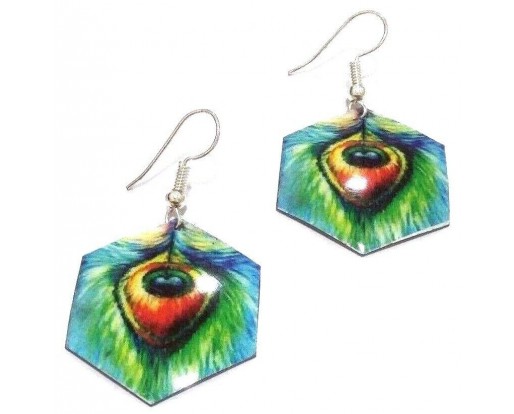 PEACOCK Contemporary Women Ear Earrings Jewelry Hook Drop Dangle Fashion Gift N7